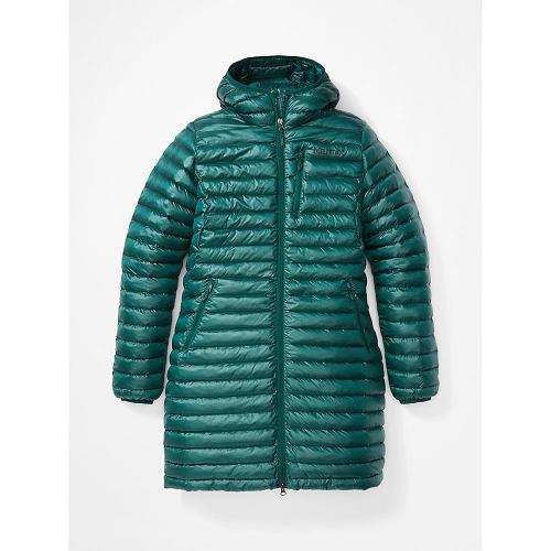 Marmot Long Avant Jackets - Womens Down Jacket Green CA9125704 Canada